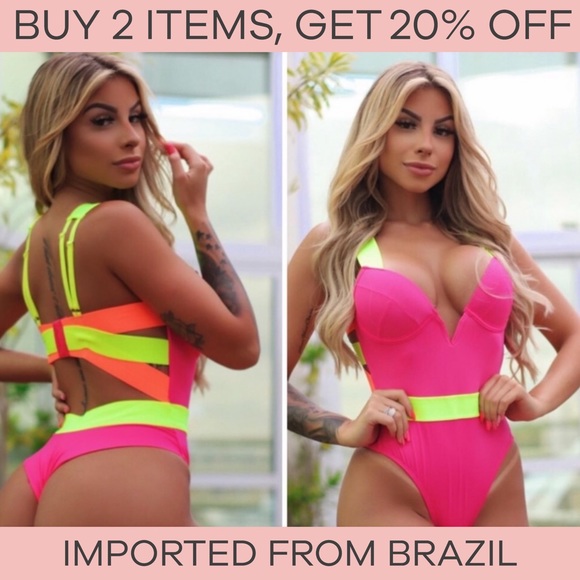 Brazilian one piece swimsuit /Bodysuit /two in one - Picture 2 of 15